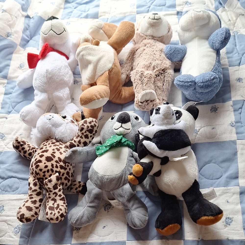 Lot of 9 KINDER Plush Stuffed Animals